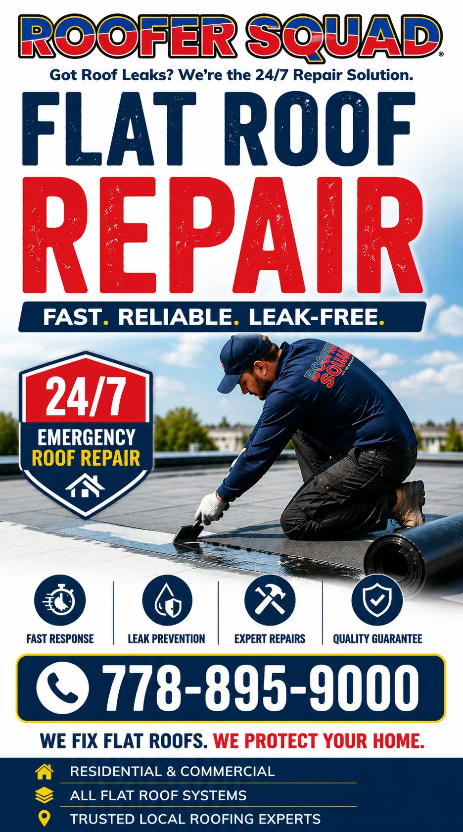 Vancouve Roofer Squad Flat Roof Repair BC