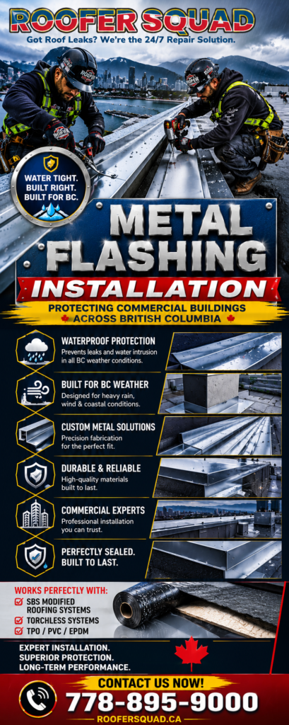 Vancouve Roofer Squad Metal Flashings BC Installation by Roofer Squad